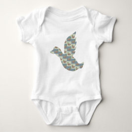 Flying Duck mit Mallard Duck Diagonal Muster Baby Strampler