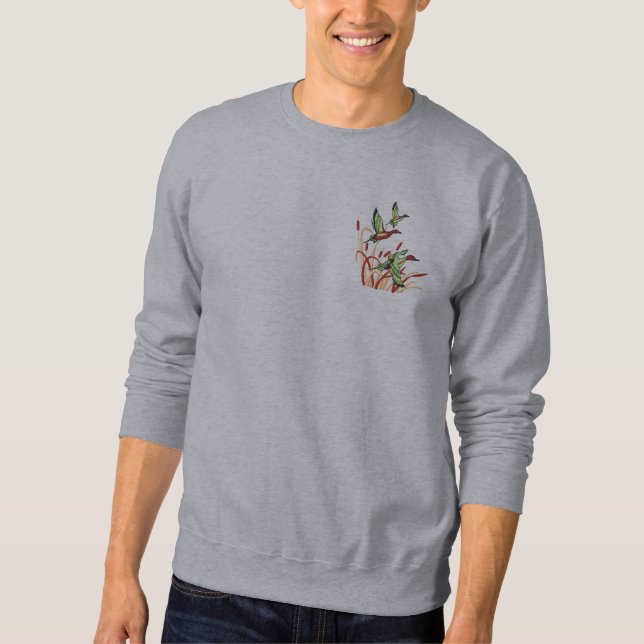Flying Ducks Besticktes Sweatshirt (Vorderseite)