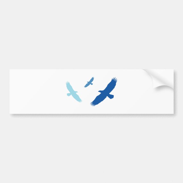 Flying Eagle (blau) Autoaufkleber (Vorne)
