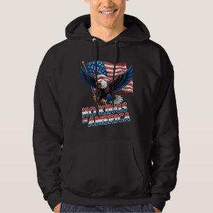 Flying Eagle "No Kings in America" Art Hoodie
