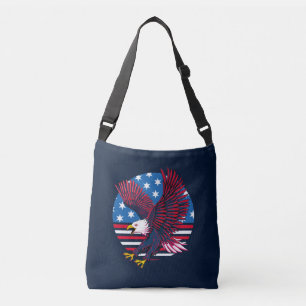 Flying Eagle und American Flag Tragetaschen Mit Langen Trägern