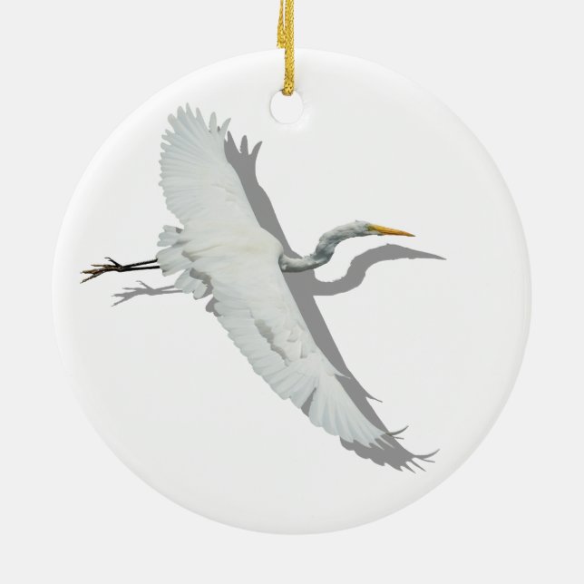 Flying Egret Keramik Ornament (Hinten)