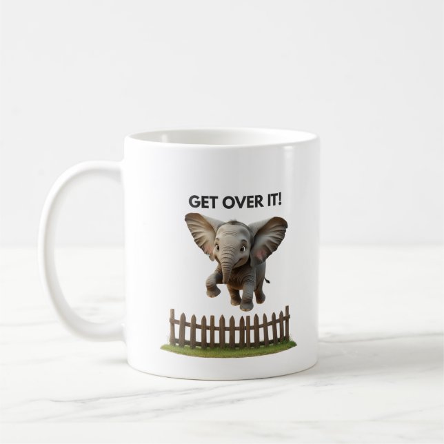 Flying Elephant Mug – Get Over It Kaffeetasse (Links)