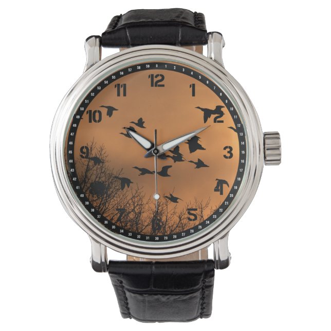Flying Encks bei Sunset Watch Armbanduhr (Vorderseite)