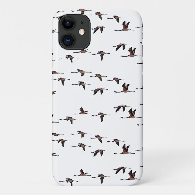 Flying Flamingos iPhone 11 Fall (Farbe wählen) Case-Mate iPhone Hülle (Rückseite)