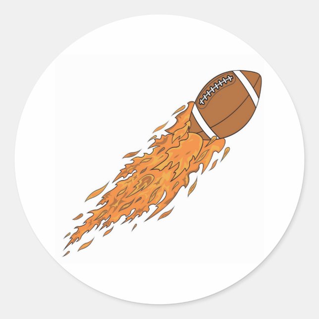 Flying Football Runder Aufkleber (Vorderseite)