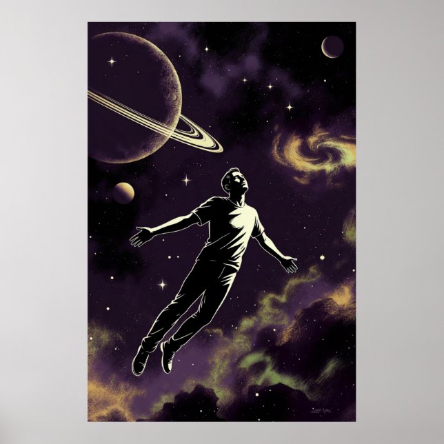 Flying For Photons Mattposter Poster (Vorne)