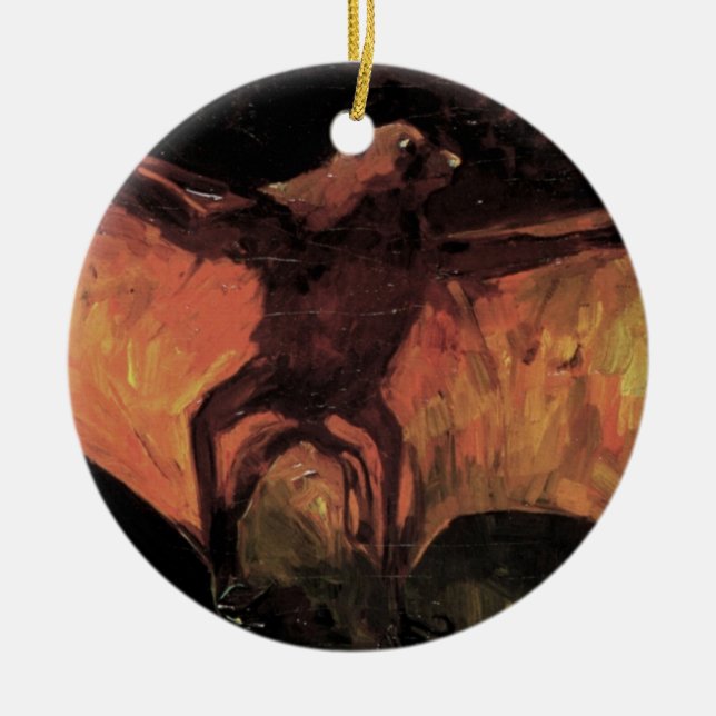 Flying Fox Bat von Vincent van Gogh Keramik Ornament (Vorne)