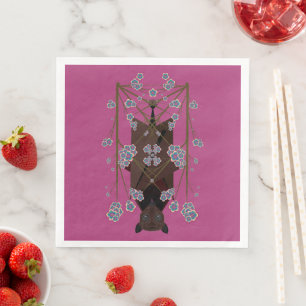 Flying Fox Boysenberry Paper Napkins Serviette