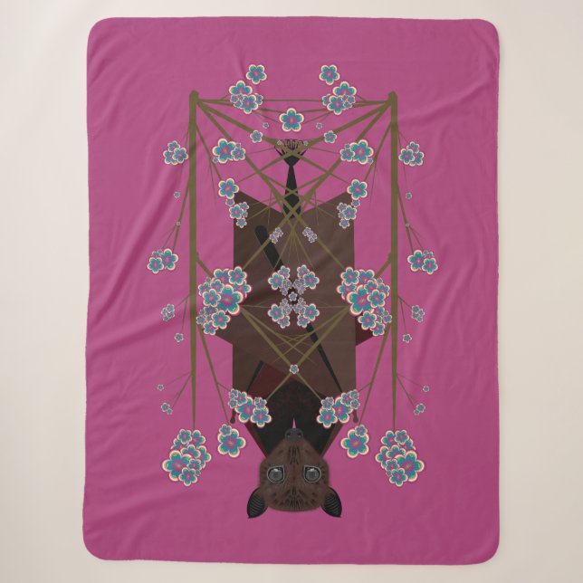Flying Fox Boysenberry Sherpa Blanket (3 Größen) Sherpadecke (Vorderseite)