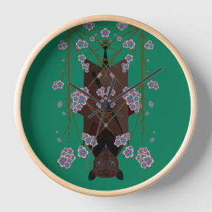 Flying Fox Jade Wood Gerahmte Uhr