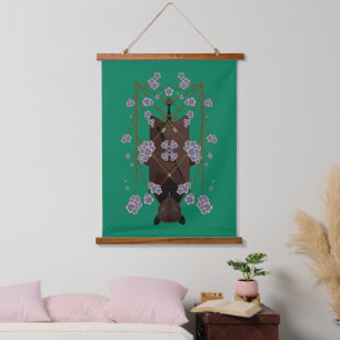 Flying Fox Jade Wood Topped Tapestory Wandteppich Mit Holzrahmen