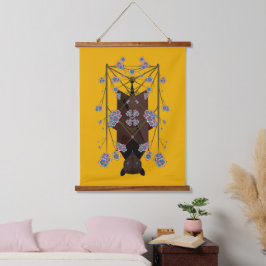 Flying Fox Senf Holz Topped Tapestory Wandteppich Mit Holzrahmen