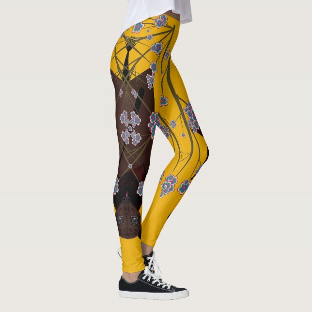 Flying Fox Senf-Leggings Leggings (Rechts)