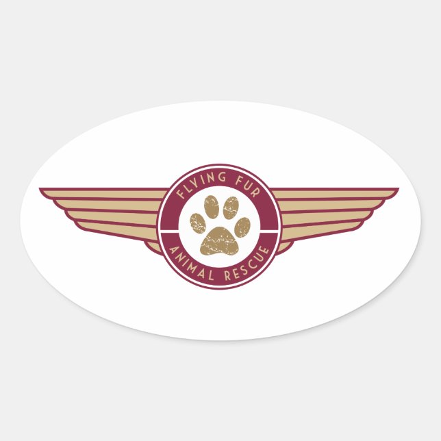 Flying Fur - Logo autocollant (Devant)