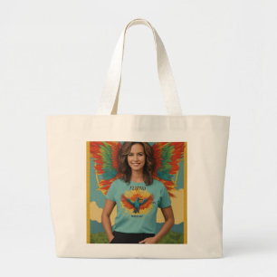 Flying Girl Design Tote Bag Jumbo Stoffbeutel