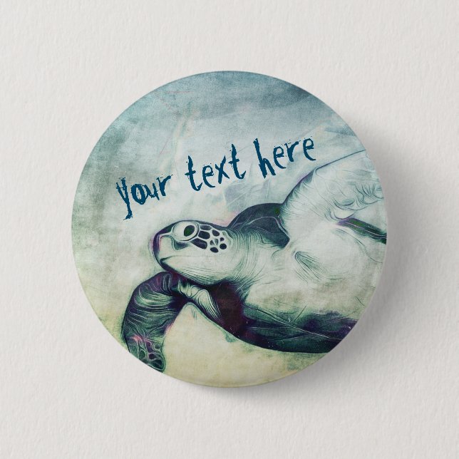 Flying Green Sea Turtle | Button-Button Button (Vorderseite)