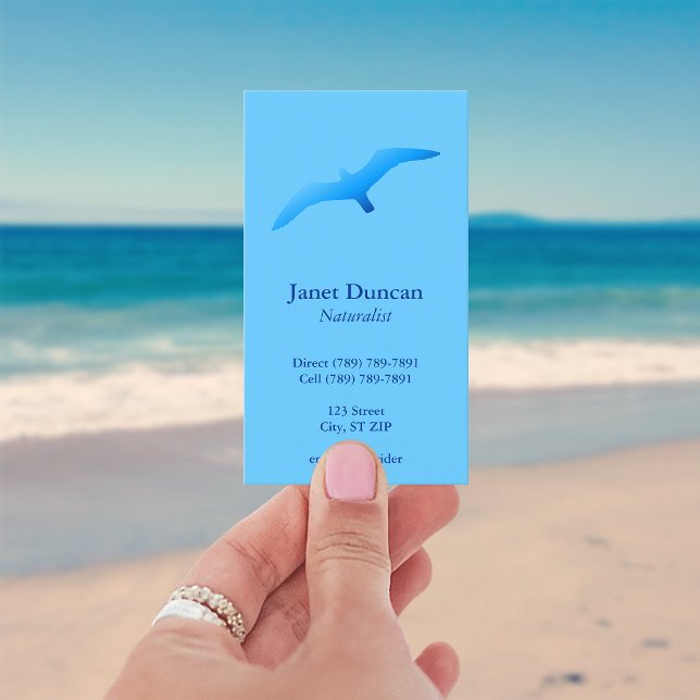 Flying Gull Visitenkarte (Modern Minimalist Bird Business Cards)