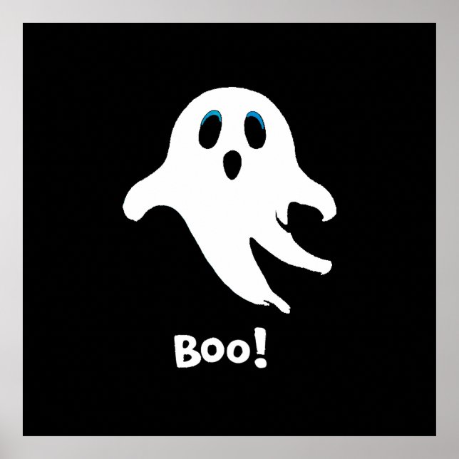 Flying Halloween Ghost Poster (Vorne)