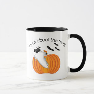 Flying Halloween Mops Ghost Funny Sprichwort Pumpk Tasse