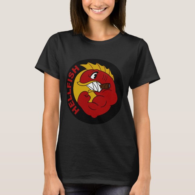 Flying Hellfish-Tätowierung T-Shirt (Vorderseite)