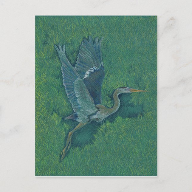 Flying Heron Postkarte (Vorderseite)