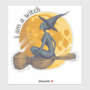 Flying Hexe Aufkleber