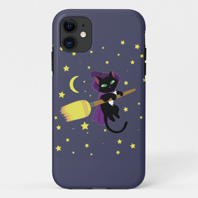 Flying Hexe Cat Case-Mate iPhone Hülle (Rückseite)