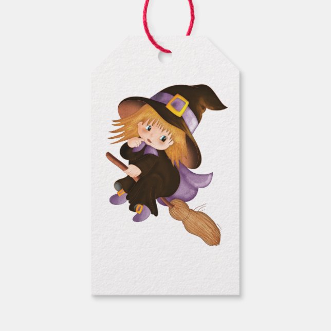 Flying Hexe Geschenkanhänger (Rückseite)