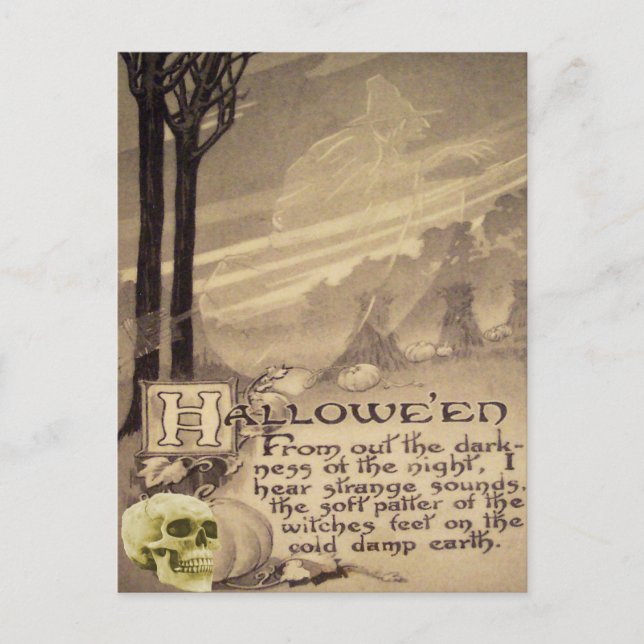 Flying Hexe Postkarte (Vorderseite)