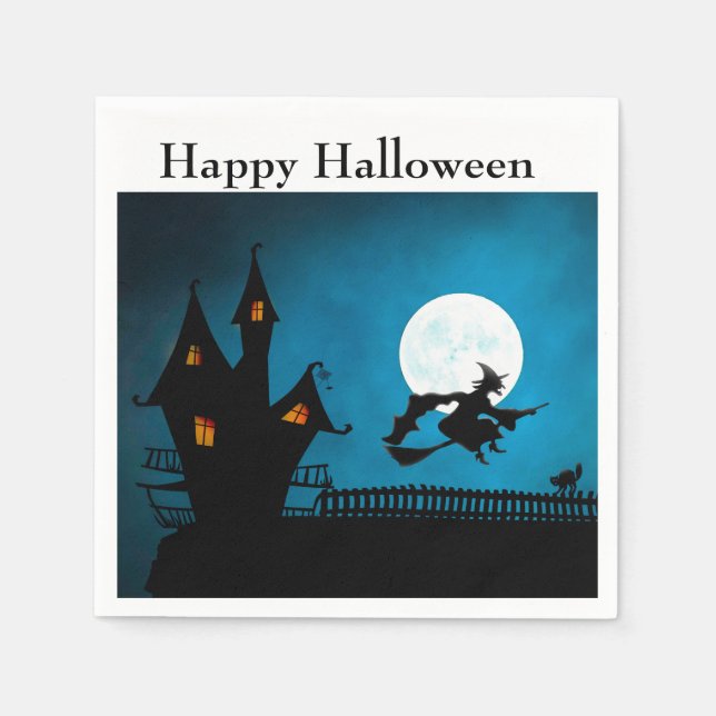 Flying Hexe Serviette (Vorderseite)
