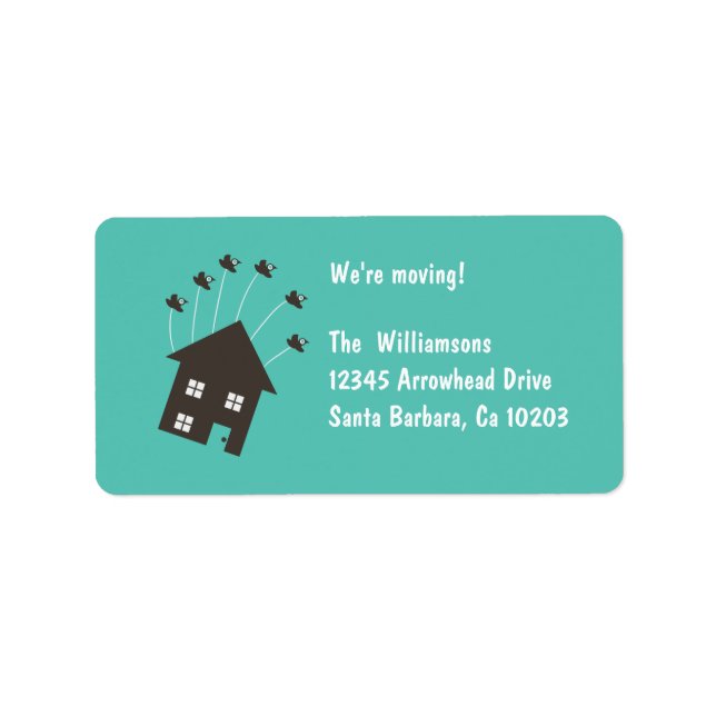 Flying House - We are Moving - Étiquette (Devant)