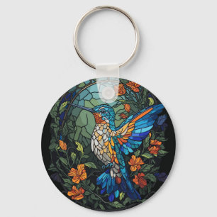 Flying Humming Bird farbenfroh gesteinigtes Glas Schlüsselanhänger