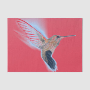 FLYING-HUMMINGBIRD-ZOLLREICHES ROTES Tissue Seidenpapier