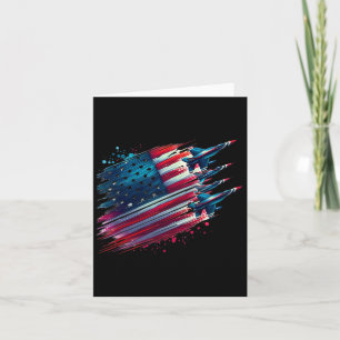 Flying Jets American Flag USA Patriotic 4. Juli Karte