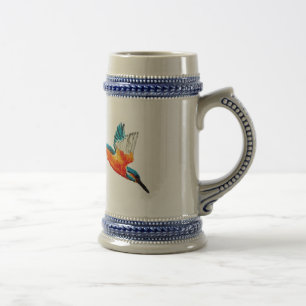 Flying Kingfisher Art Bierglas