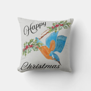 Flying Kingfisher Weihnachten Kissen