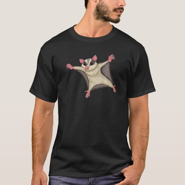 Flying Kite Squirrel  Squirrels Animal  Graphic T-Shirt (Vorderseite)