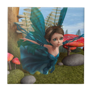 Flying Little Fairy Butterfly Fliese