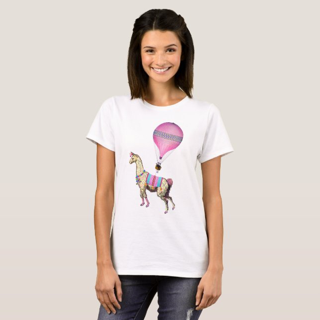 Flying Llama-T-Shirt T-Shirt (Vorne ganz)