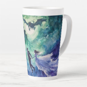 Flying Lovers - Aquarellmalerei Milchtasse
