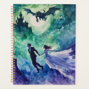 Flying Lovers - Aquarellmalerei Planer