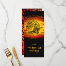 Flying mit schwarzer Katze , halloween night