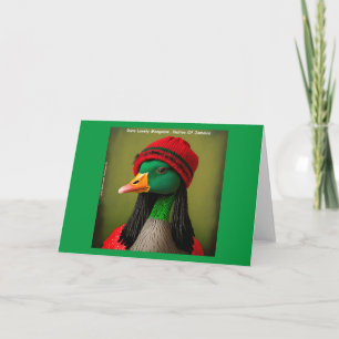 Flying Mongoose Gans of Jamaica Doing Reggae Dankeskarte
