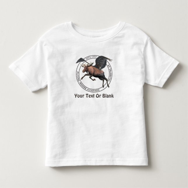 Flying Moose Aviation Kleinkind T-shirt (Vorderseite)