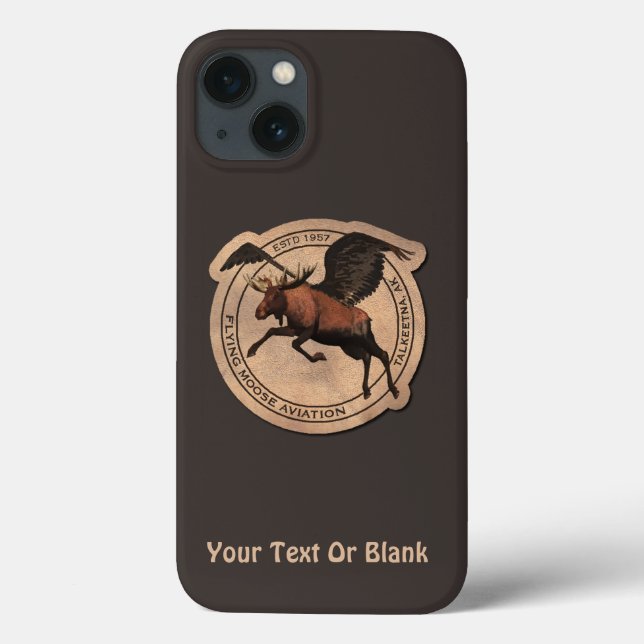 Flying Moose Aviation Patch Case-Mate iPhone Fall Case-Mate iPhone Hülle (Rückseite)