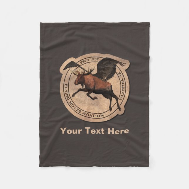 Flying Moose Aviation Patch Fleecedecke (Vorderseite)