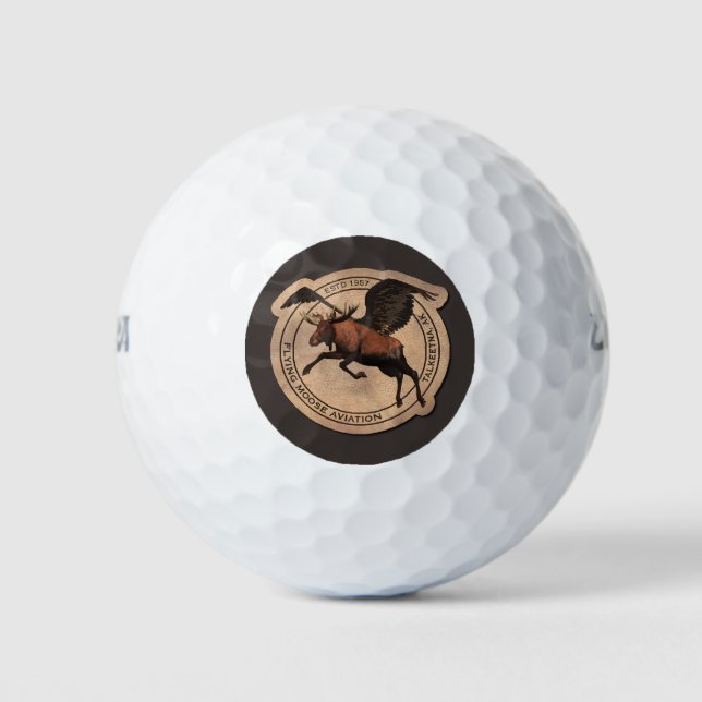 Flying Moose Aviation Patch Golfball (Vorderseite)