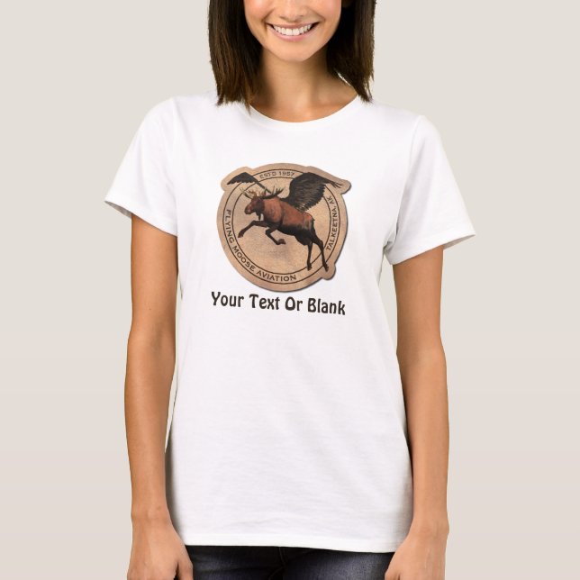 Flying Moose Aviation Patch T-Shirt (Vorderseite)