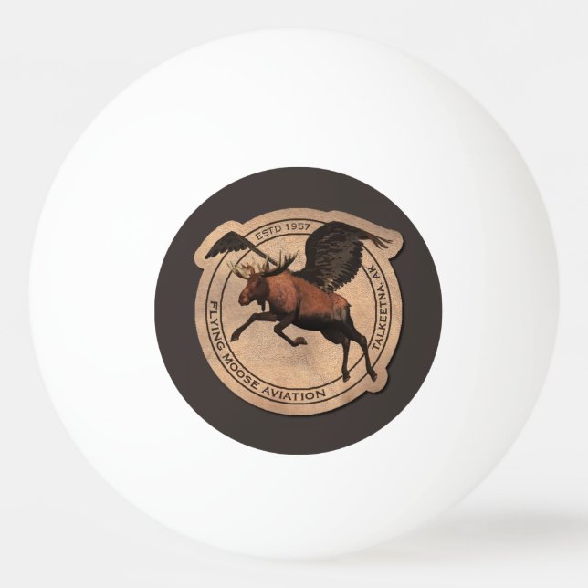Flying Moose Aviation Patch Tischtennisball (Vorderseite)